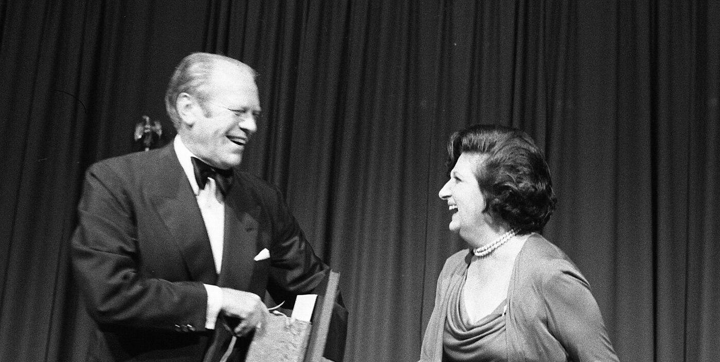 President Gerald Ford and Helen Thomas (NARA)